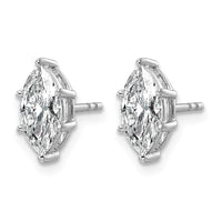 14kw 1 1/2 ctw Lab Grown Diamond VS+ F+ Marquise 6 Prong Earring