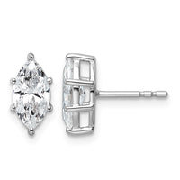 14kw 1 1/2 ctw Lab Grown Diamond VS+ F+ Marquise 6 Prong Earring