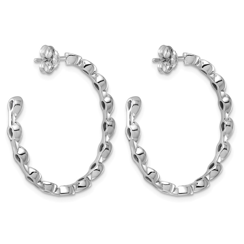 14kw 2ct Lab Grown Dia VS+ F+ Post Pear Comp Hoop Earrings