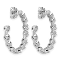 14kw 2 5/8ct Lab Grown Dia VS+ F+ Post Round/Heart Comp Hoop Earrings