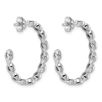 14kw 2 1/8ct Lab Grown Dia VS+ F+ Post Oval Comp Hoop Earrings
