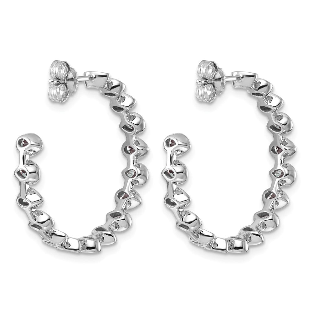 14kw 2 1/4ct LabGrown Dia VS+ F+ Post East/West Pear Comp Hoop Earrings