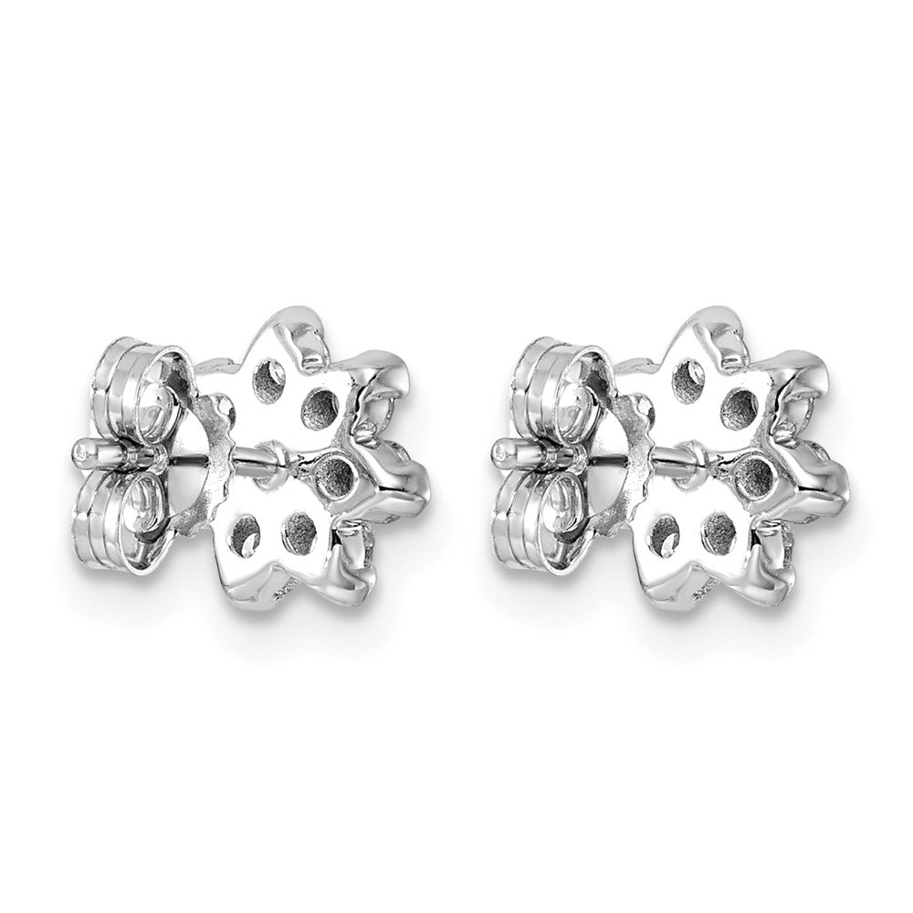 14kw 3/4ct Lab Grown Diamond VS+ F+ Post Floral Complete Earrings