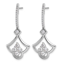 14kw Lab Grown Diamond VS+ F+ Post Dangle Earrings