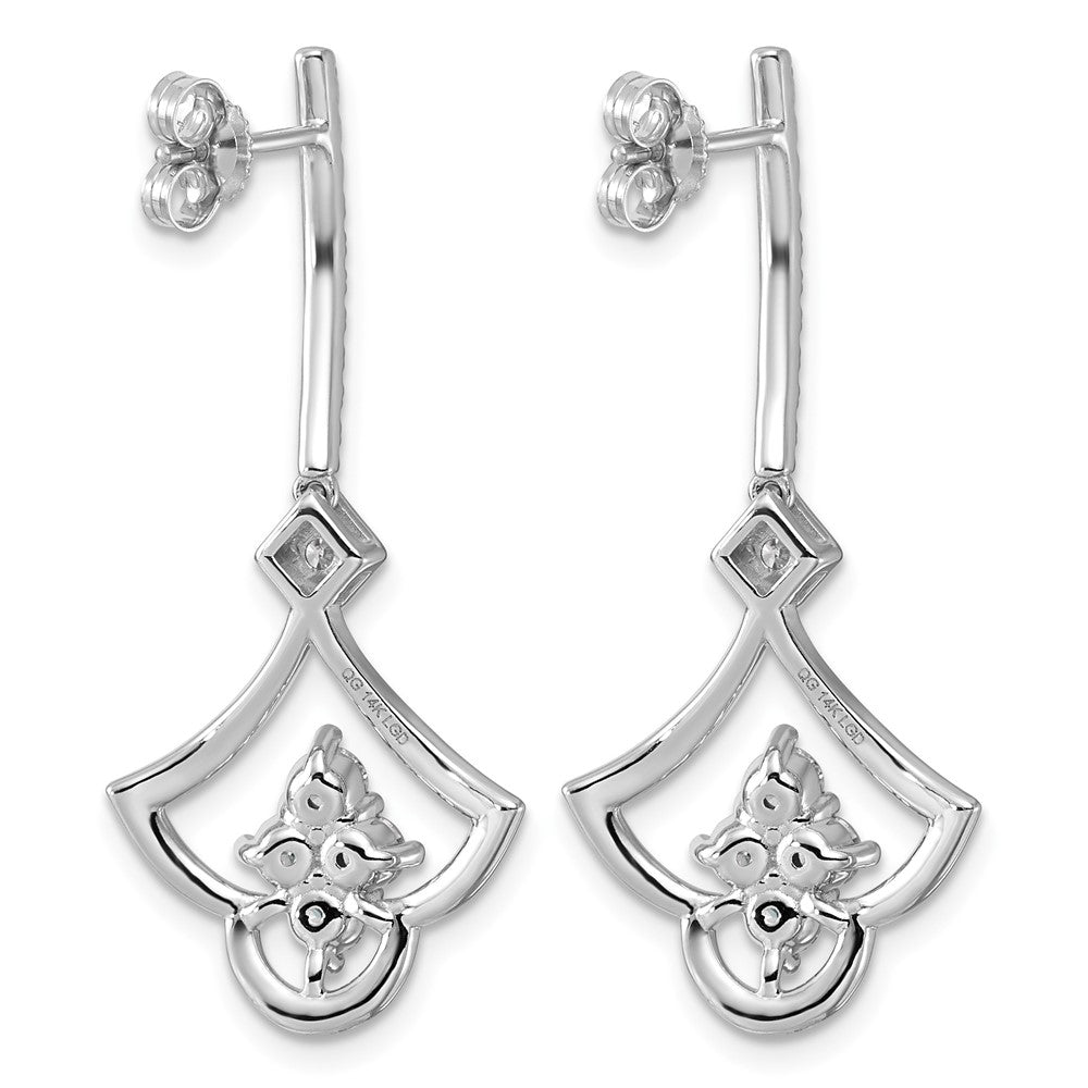 14kw Lab Grown Diamond VS+ F+ Post Dangle Earrings