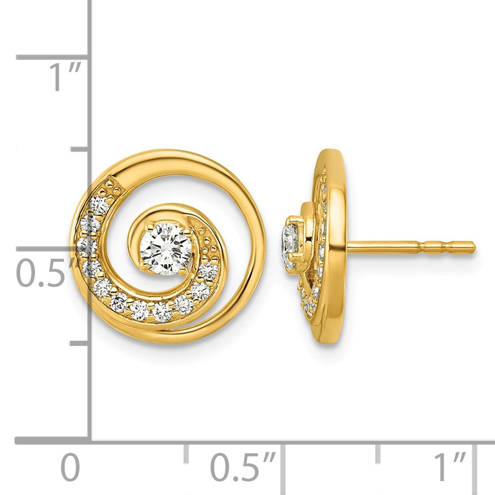 14k Lab Grown Diamond VS+ F+ Post Earrings