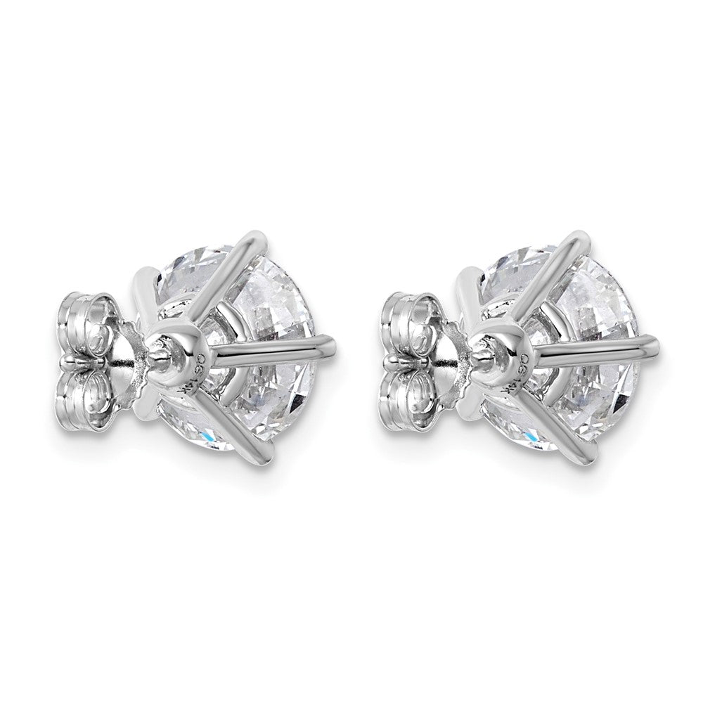14kw 5ct Cert Lab Grown VS+ F+ Round 8X Diamond Earrings