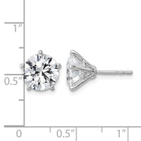 14kw 5ct Cert Lab Grown VS+ F+ Round 8X Diamond Earrings