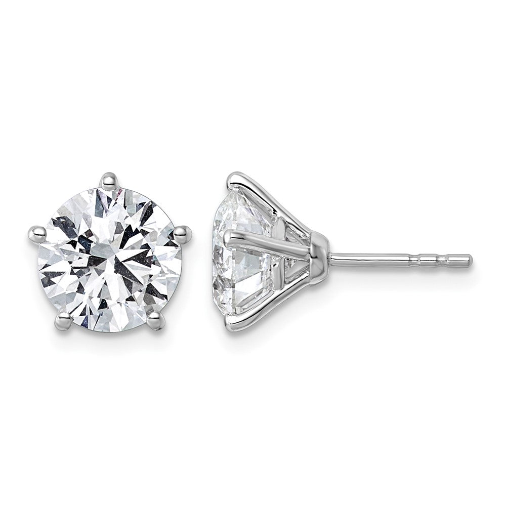 14kw 5ct Cert Lab Grown VS+ F+ Round 8X Diamond Earrings