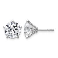 14kw 5ct Cert Lab Grown VS+ F+ Round 8X Diamond Earrings