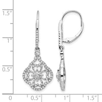 14kw 1/2ct Lab Grown Dia VS/SI+ G+ Comp Fashion Leverback Earrings