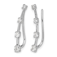14k White Gold 1/3 ct Lab Grown Diamond VS/SI+ G+ Complete Ear Climber