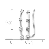 14k White Gold 1/3 ct Lab Grown Diamond VS/SI+ G+ Complete Ear Climber