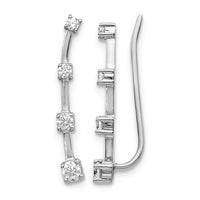 14k White Gold 1/3 ct Lab Grown Diamond VS/SI+ G+ Complete Ear Climber