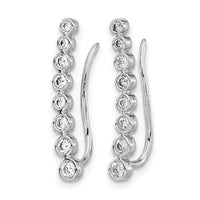14k White Gold 3/8 ct Lab Grown Diamond VS/SI+ G+ Complete Ear Climber