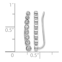 14k White Gold 3/8 ct Lab Grown Diamond VS/SI+ G+ Complete Ear Climber