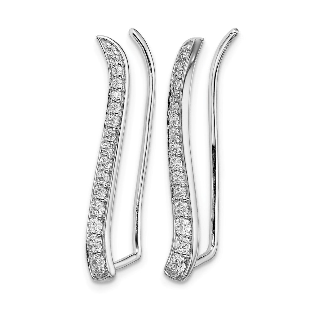 14k White Gold 1/2 ct Lab Grown Diamond VS/SI+ G+ Complete Ear Climber