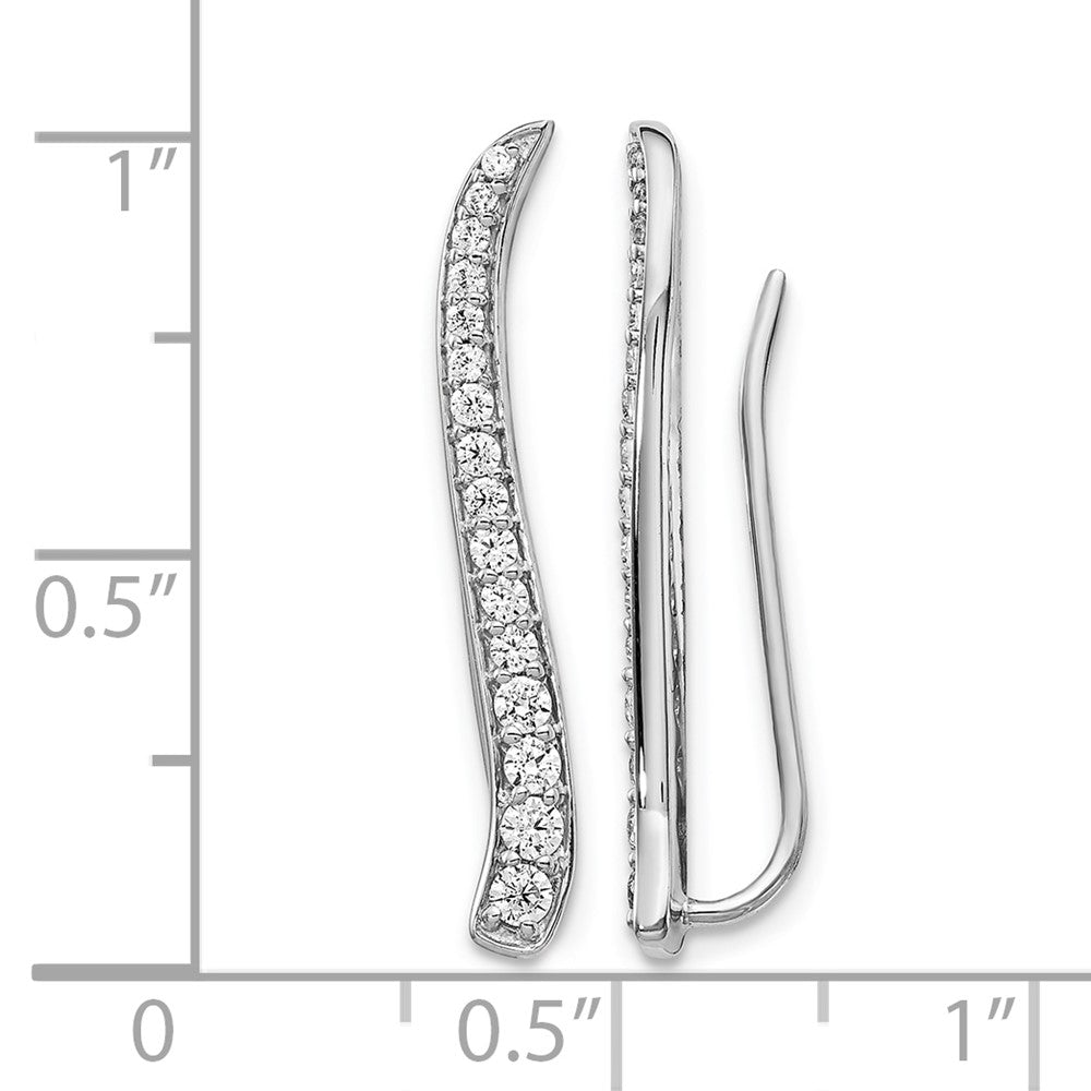 14k White Gold 1/2 ct Lab Grown Diamond VS/SI+ G+ Complete Ear Climber