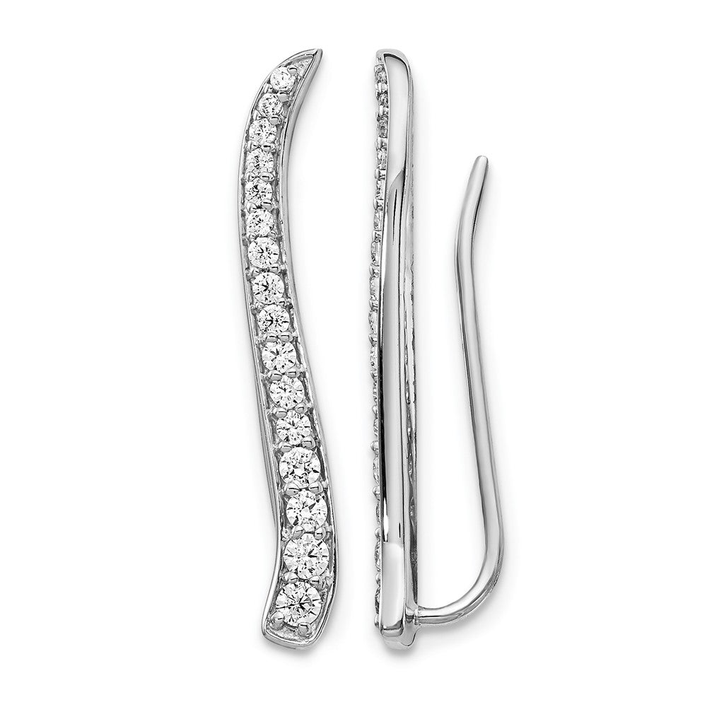 14k White Gold 1/2 ct Lab Grown Diamond VS/SI+ G+ Complete Ear Climber