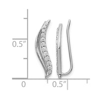 14k White Gold 1/4 ct Lab Grown Diamond VS/SI+ G+ Complete Ear Climber