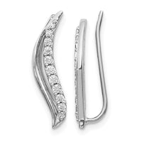 14k White Gold 1/4 ct Lab Grown Diamond VS/SI+ G+ Complete Ear Climber