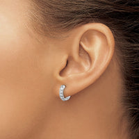 14kw 1/3ct Lab Grown Diamond VS/SI+ G+ Comp Hinged Hoop Earrings