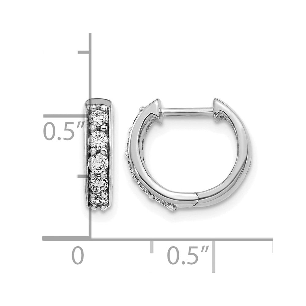 14kw 1/3ct Lab Grown Diamond VS/SI+ G+ Comp Hinged Hoop Earrings