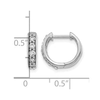 14kw 1/3ct Lab Grown Diamond VS/SI+ G+ Comp Hinged Hoop Earrings