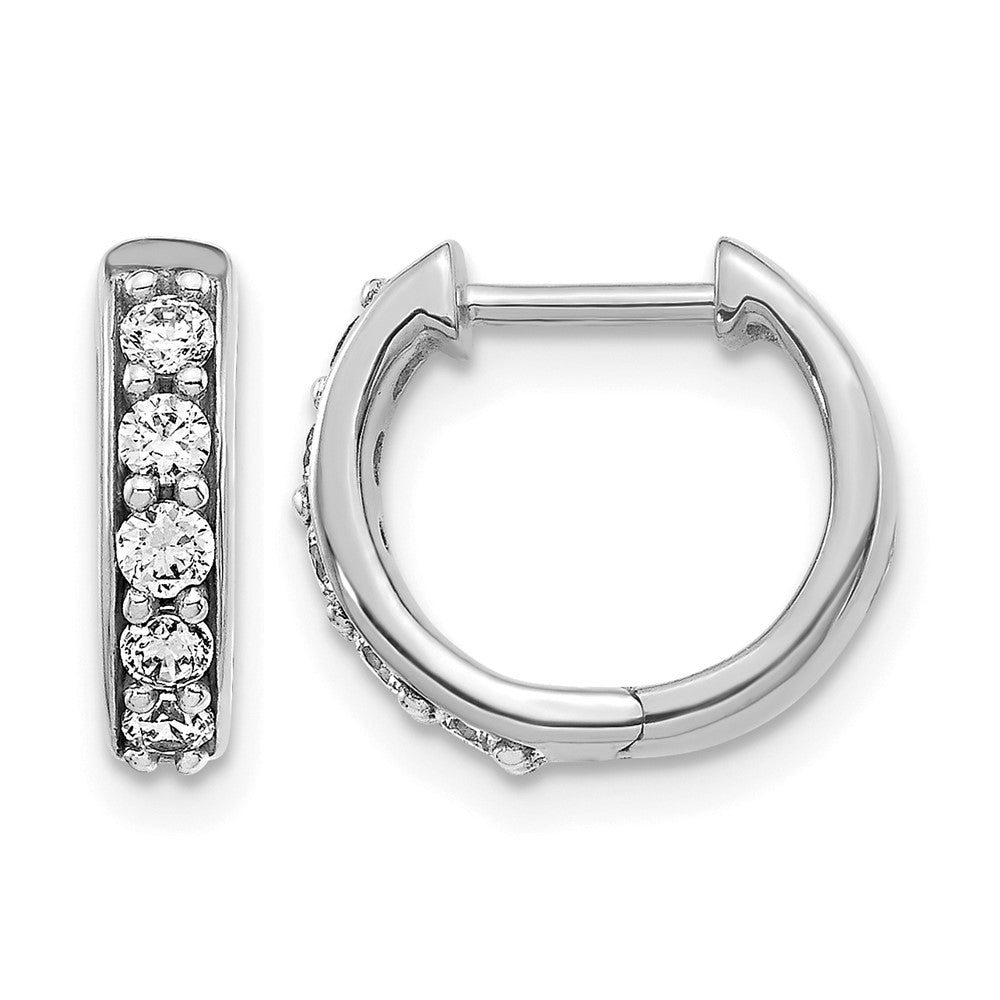 14kw 1/3ct Lab Grown Diamond VS/SI+ G+ Comp Hinged Hoop Earrings