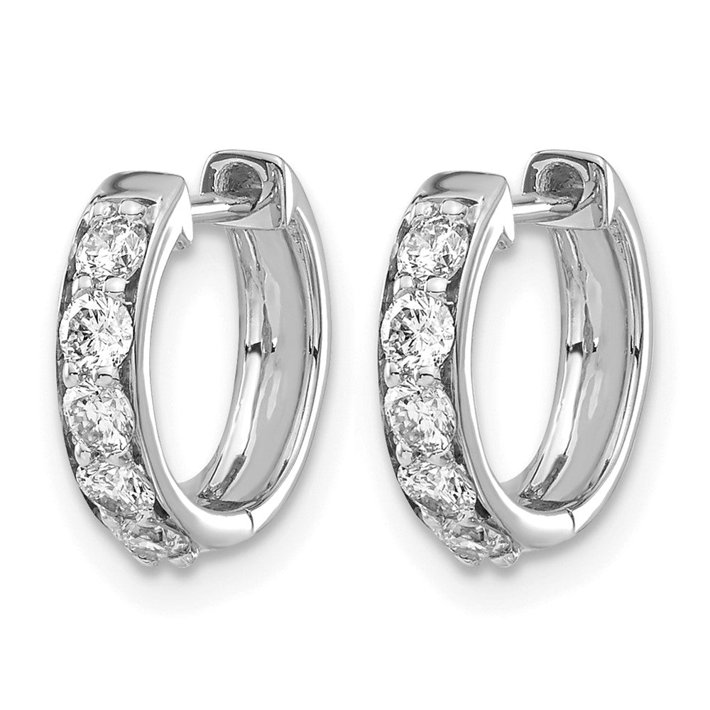 14kw 1/2ct Lab Grown Diamond VS/SI+ G+ Comp Hinged Hoop Earrings