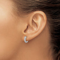 14kw 1/2ct Lab Grown Diamond VS/SI+ G+ Comp Hinged Hoop Earrings