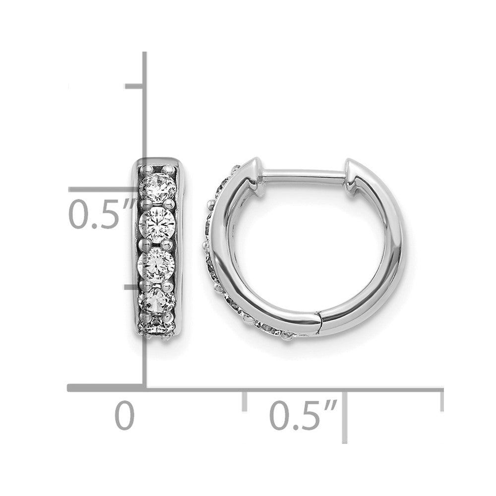 14kw 1/2ct Lab Grown Diamond VS/SI+ G+ Comp Hinged Hoop Earrings