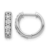 14kw 1/2ct Lab Grown Diamond VS/SI+ G+ Comp Hinged Hoop Earrings