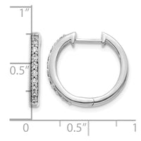 14kw 1/4ct Lab Grown Diamond VS/SI+ G+ Comp Hinged Hoop Earrings