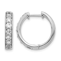 14kw 1ct Lab Grown Diamond VS/SI+ G+ Comp Hinged Hoop Earrings