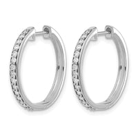 14kw 1/3ct Lab Grown Diamond VS/SI+ G+ Comp Hinged Hoop Earrings