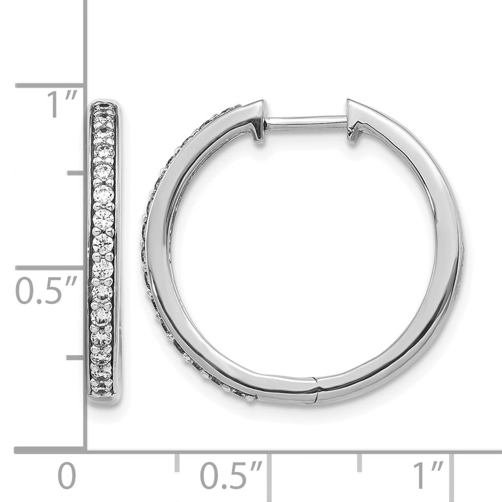 14kw 1/3ct Lab Grown Diamond VS/SI+ G+ Comp Hinged Hoop Earrings