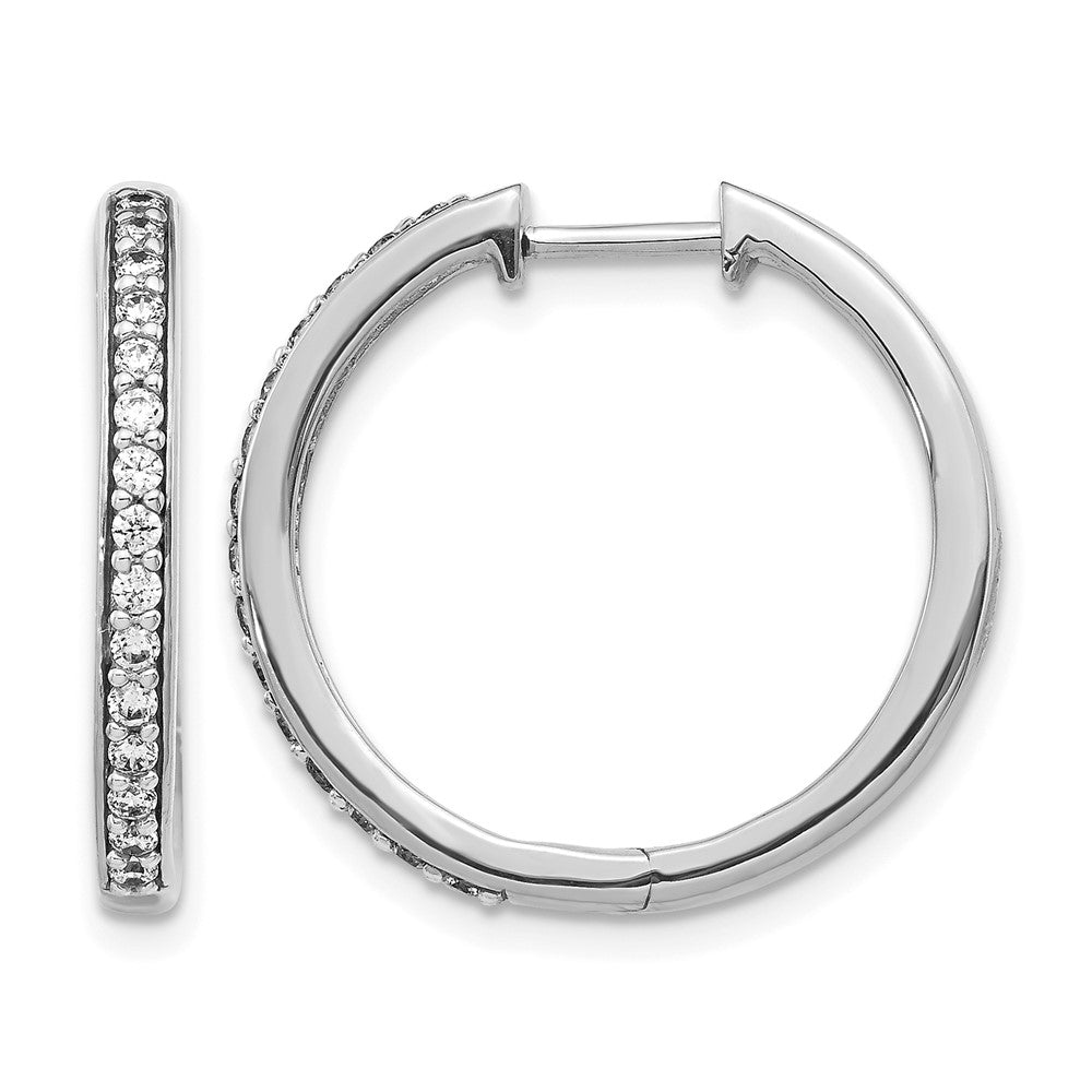 14kw 1/3ct Lab Grown Diamond VS/SI+ G+ Comp Hinged Hoop Earrings