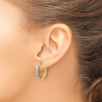 14k 1ct Lab Grown Diamond VS/SI+ G+ Comp Hinged Hoop Earrings