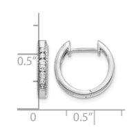 14kw 1/5ct Lab Grown Diamond VS/SI+ G+ Comp Hinged Hoop Earrings