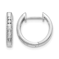 14kw 1/5ct Lab Grown Diamond VS/SI+ G+ Comp Hinged Hoop Earrings