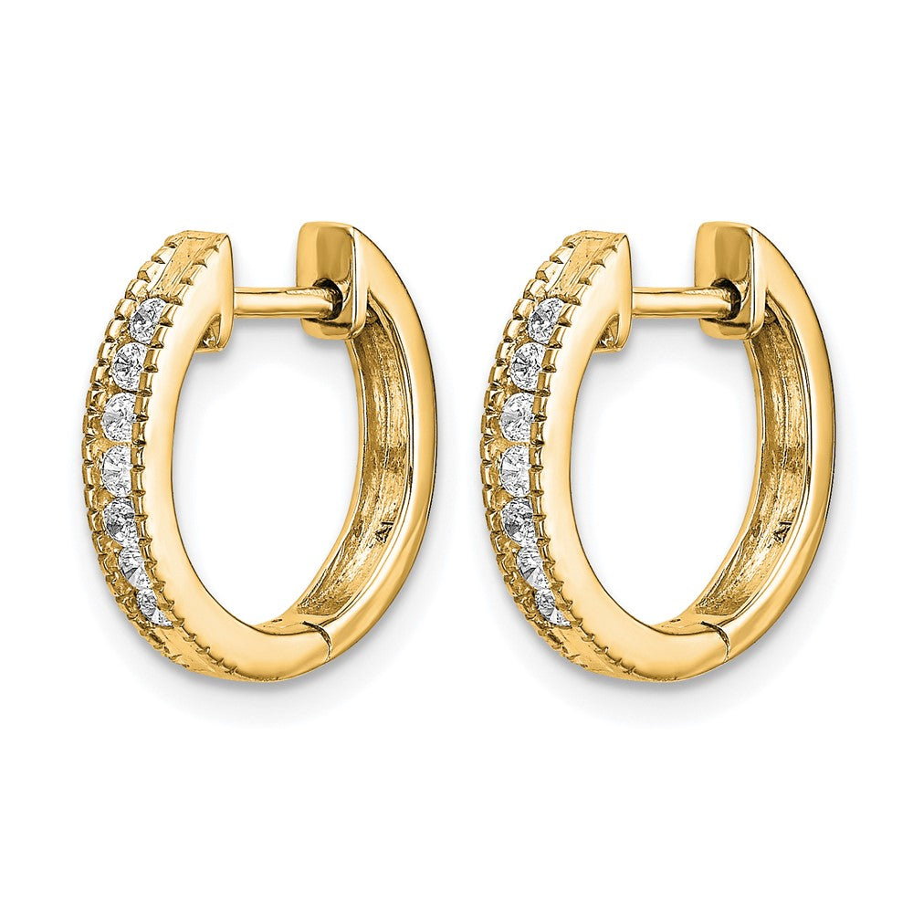 14k 1/5ct Lab Grown Diamond VS/SI+ G+ Comp Hinged Hoop Earrings