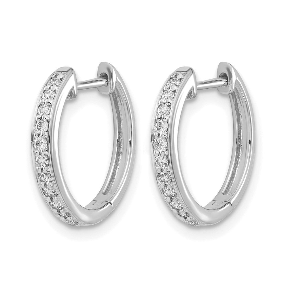 14kw 1/4ct Lab Grown Diamond VS/SI+ G+ Comp Hinged Hoop Earrings