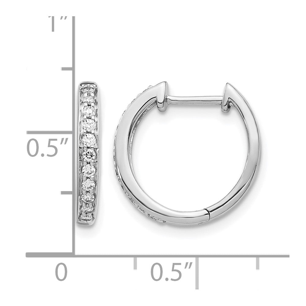 14kw 1/4ct Lab Grown Diamond VS/SI+ G+ Comp Hinged Hoop Earrings