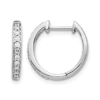 14kw 1/4ct Lab Grown Diamond VS/SI+ G+ Comp Hinged Hoop Earrings