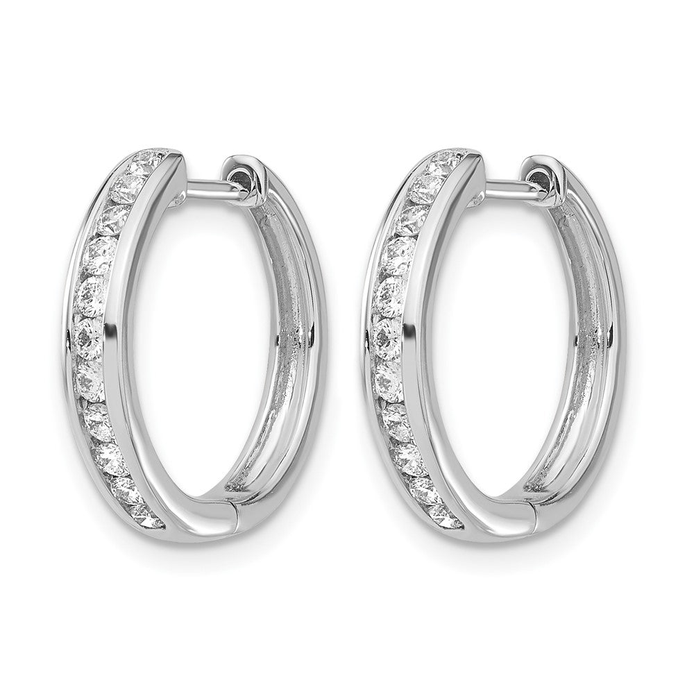 14kw 3/8ct Lab Grown Diamond VS/SI+ G+ Comp Hinged Hoop Earrings