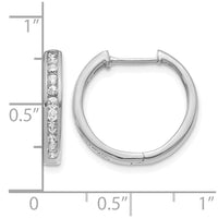14kw 3/8ct Lab Grown Diamond VS/SI+ G+ Comp Hinged Hoop Earrings