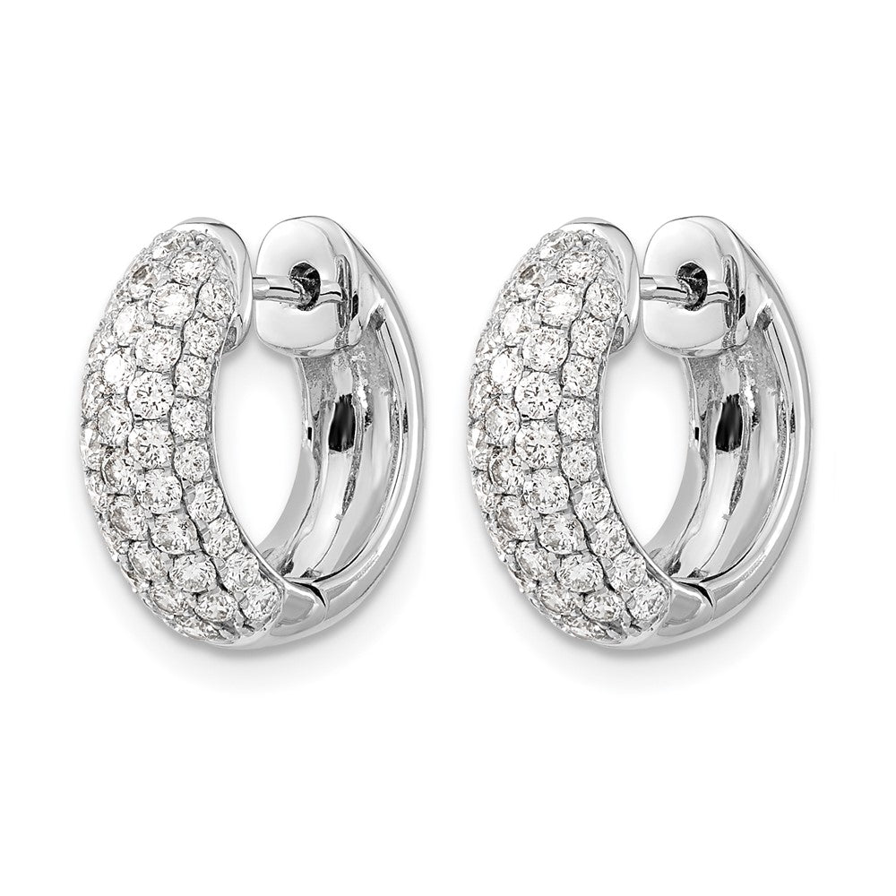 14kw 1 1/5ct Lab Grown Diamond VS/SI+ G+ Comp Hinged Hoop Earrings