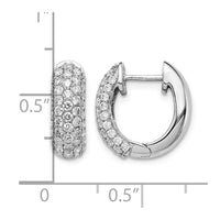 14kw 1 1/5ct Lab Grown Diamond VS/SI+ G+ Comp Hinged Hoop Earrings
