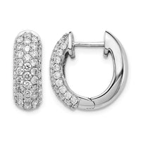 14kw 1 1/5ct Lab Grown Diamond VS/SI+ G+ Comp Hinged Hoop Earrings